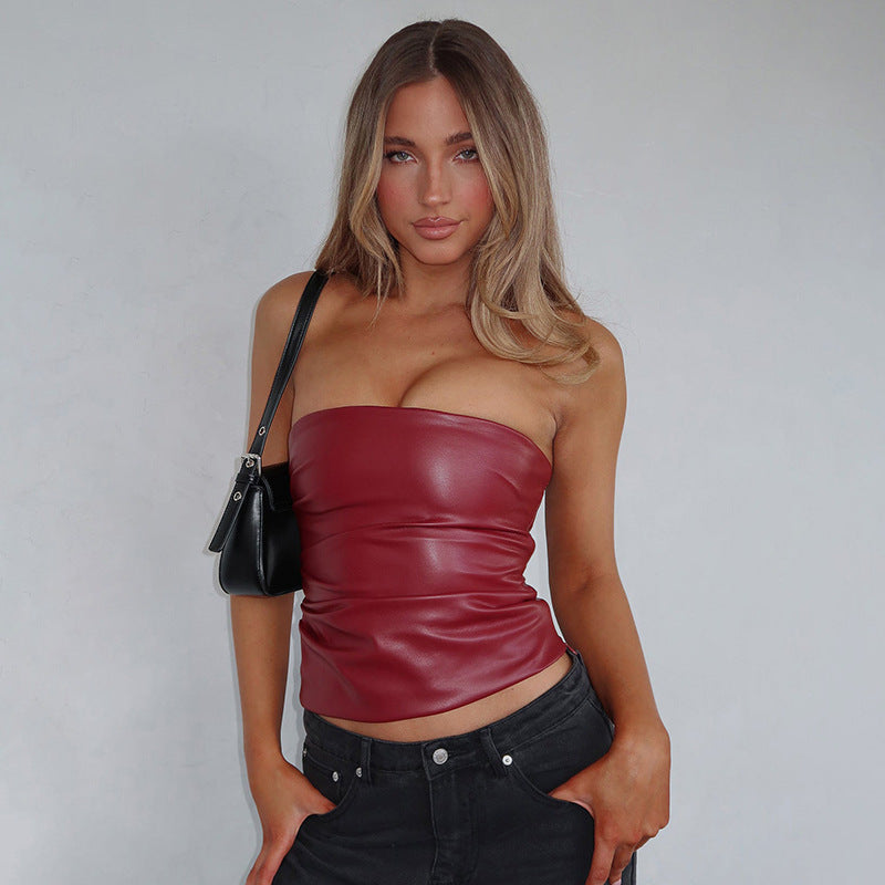 Kunstleder Top
