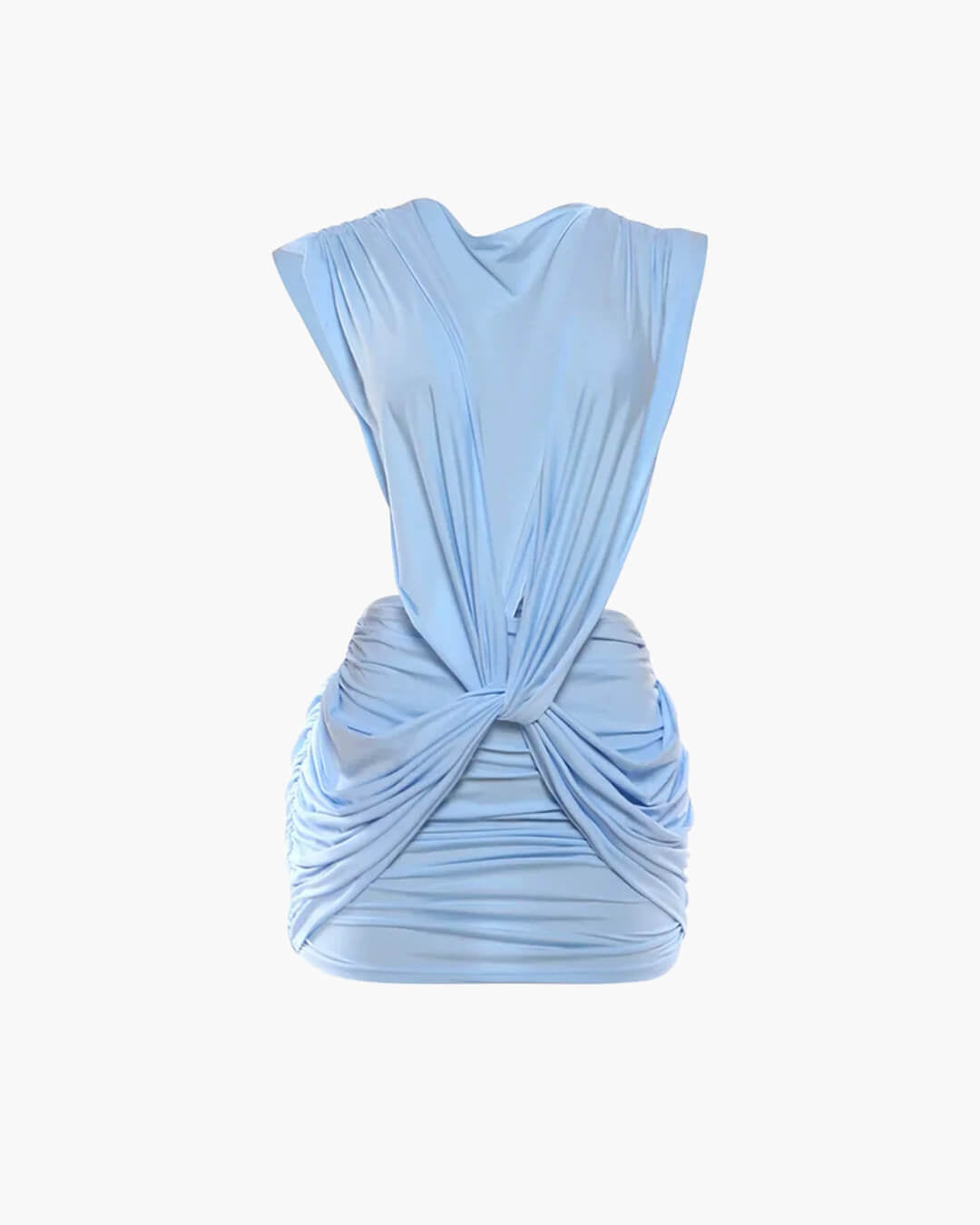 Klara Deep-Neck Mini Dress