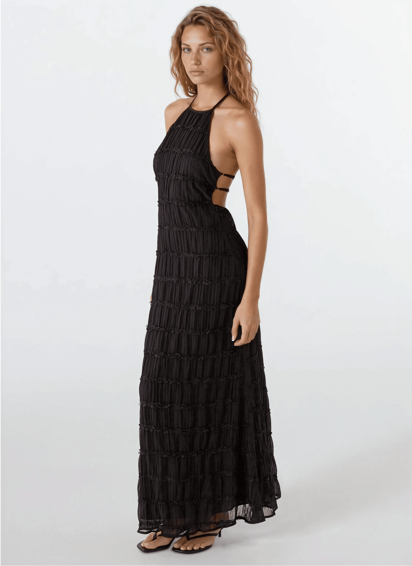 Leslie Strapless Textured Maxi Dress