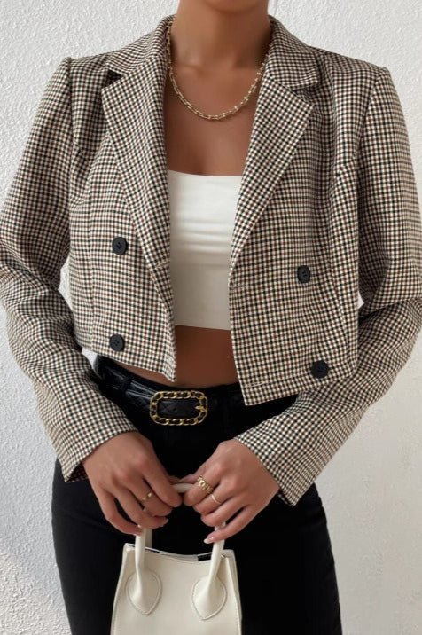 Bianca Hahnentritt Cropped Blazer