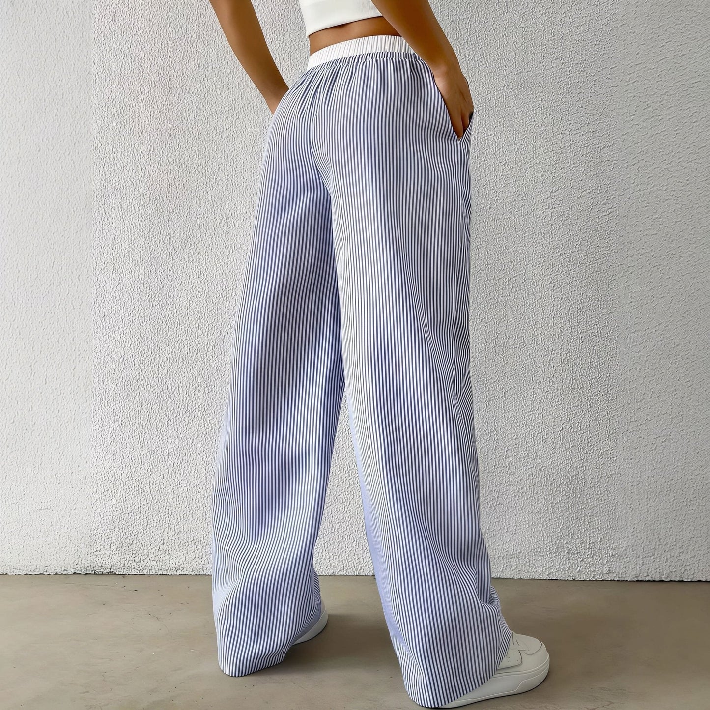 Beatrice Gestreifte Gerade Freizeithose