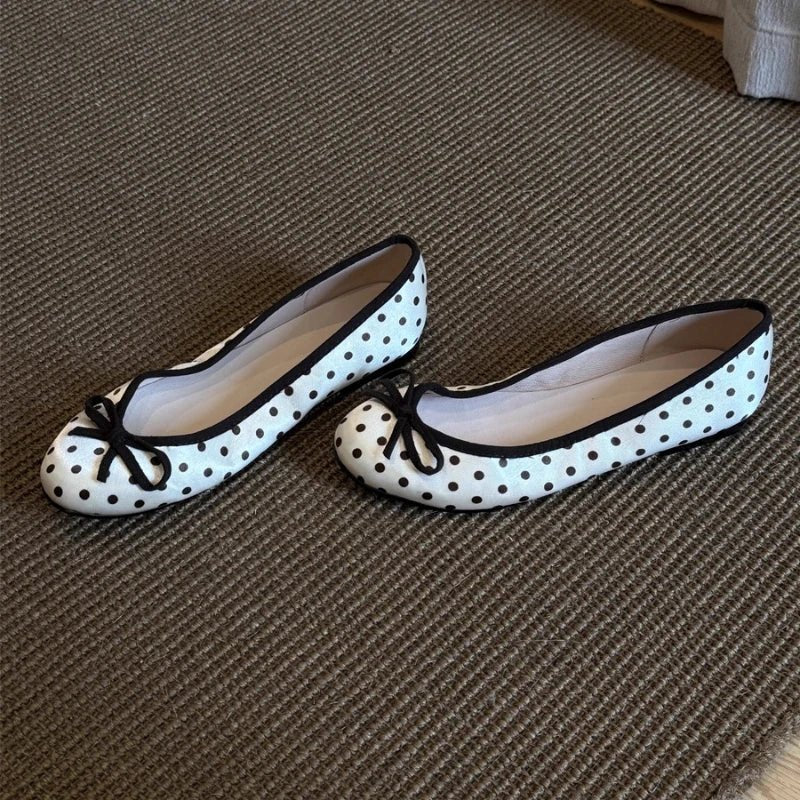 Georgette Polka Dot Ballerinas