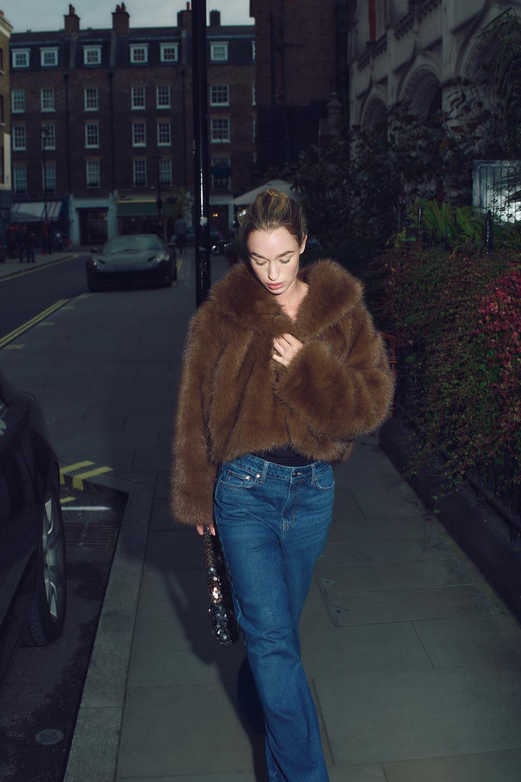 Faux fur jacket