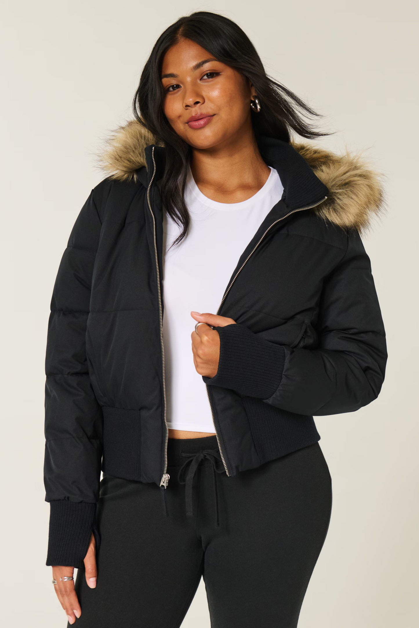 Puffer with fur