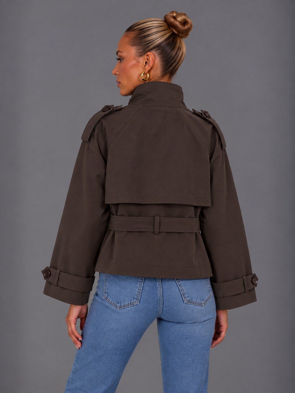 Angel Cropped Trenchcoat