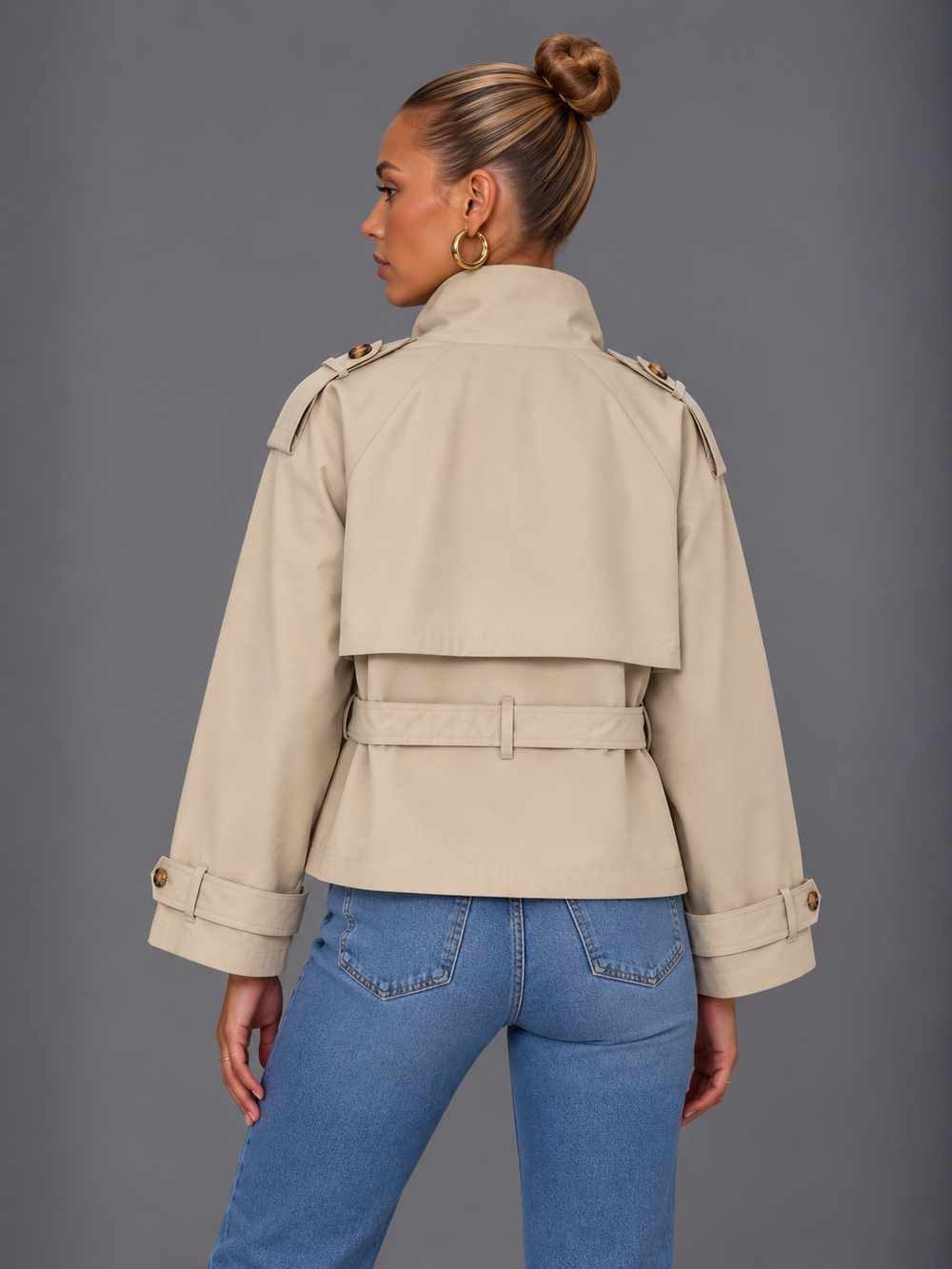 Angel Cropped Trenchcoat