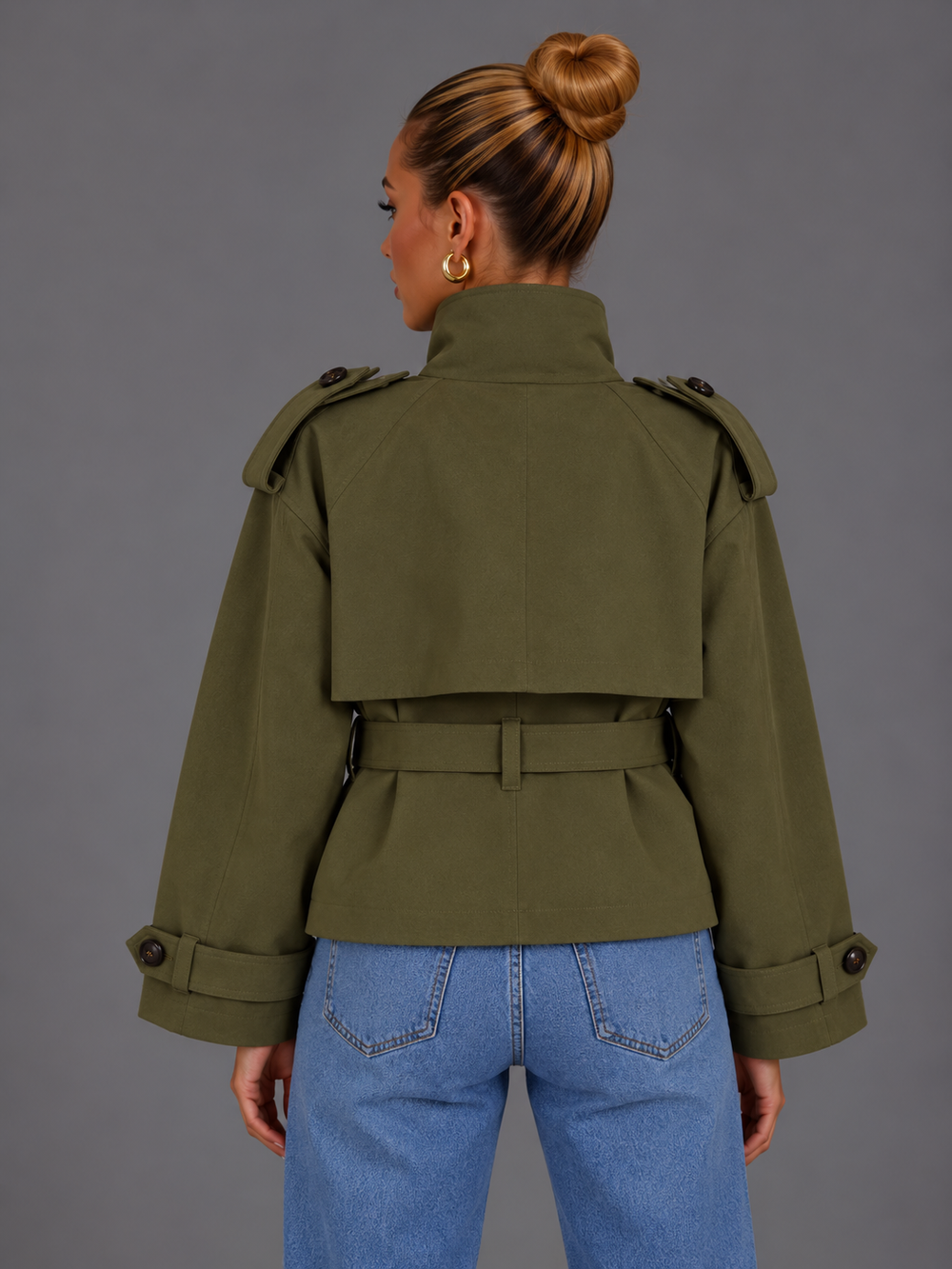 Angel Cropped Trenchcoat