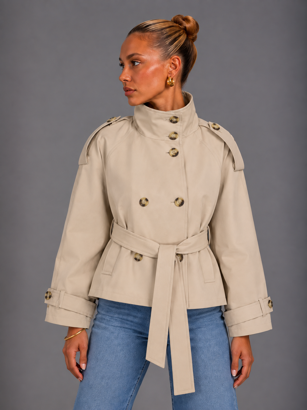 Angel Cropped Trenchcoat