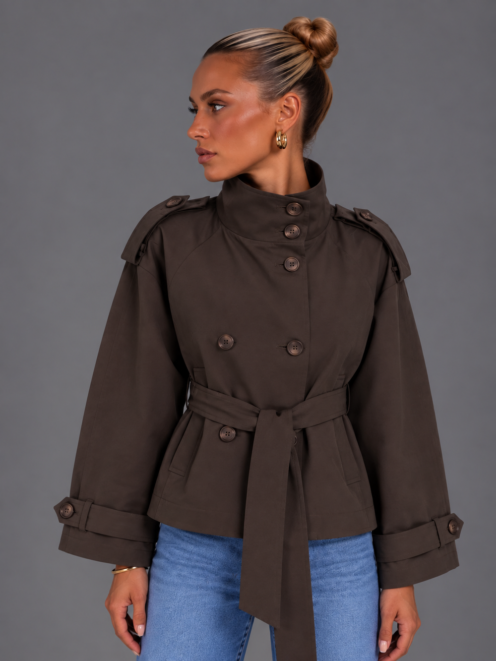 Angel Cropped Trenchcoat