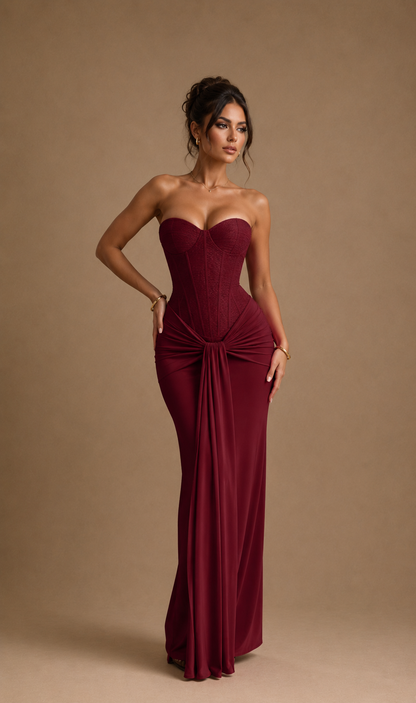 Loquera- Midnight Elegance Maxikleid