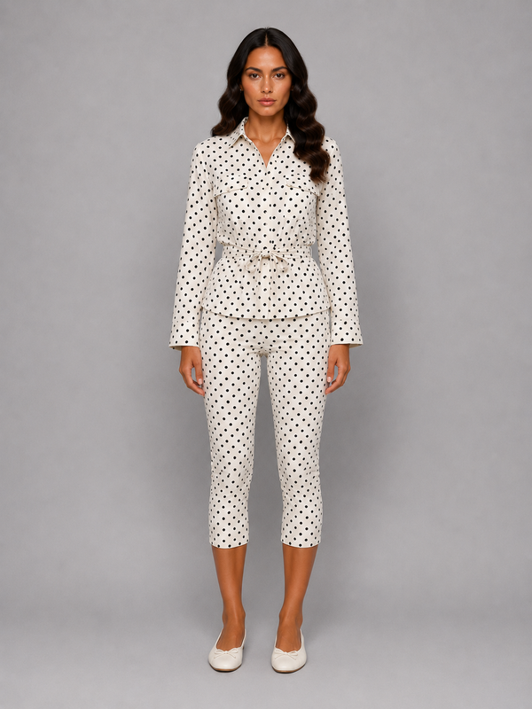 Cherry Track Jacket & Capri Pants Set