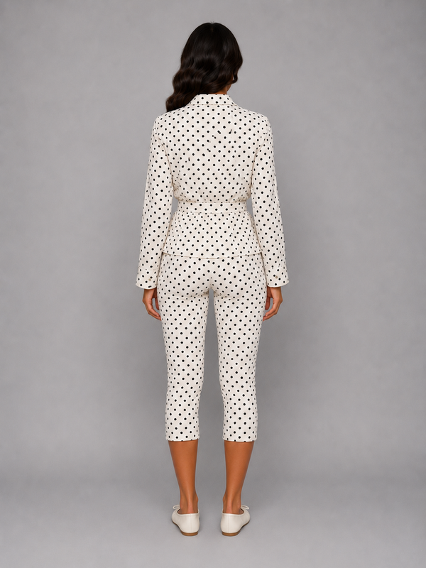 Cherry Track Jacket & Capri Pants Set
