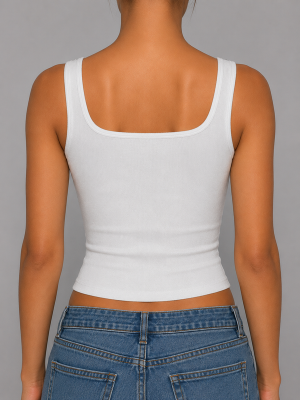 Hazel Sleeveless Top with Diamond Details