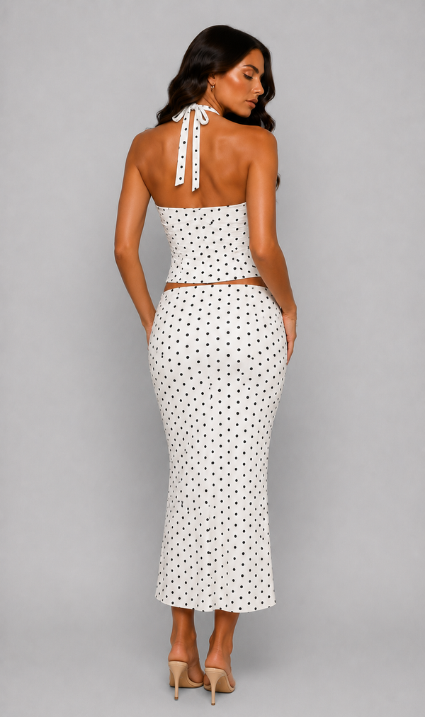 Sofia Polka-Dot Two-Piece Maxiset