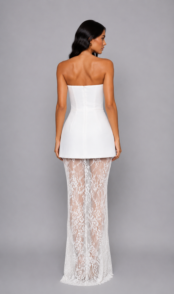 Effie Off-the-Shoulder Lace Maxi Dress Set