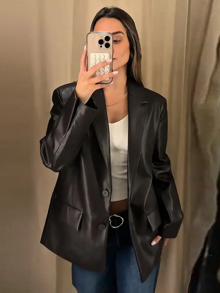 Veganer Lederblazer