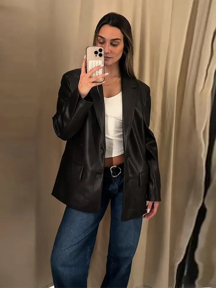 Veganer Lederblazer