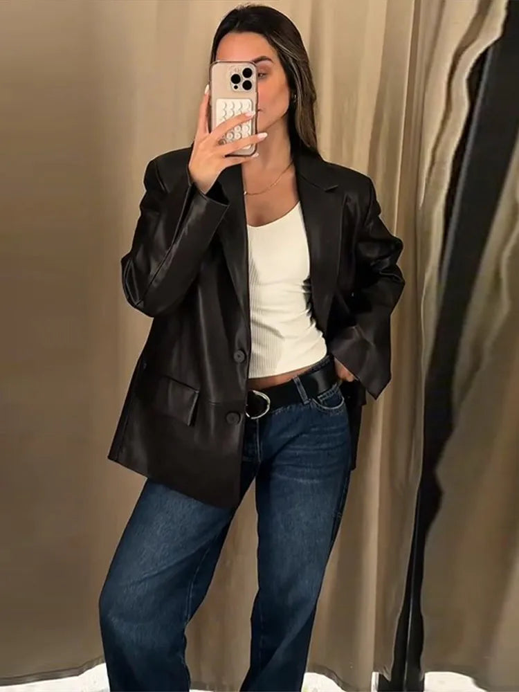 Veganer Lederblazer