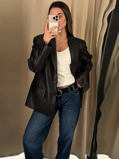 Veganer Lederblazer