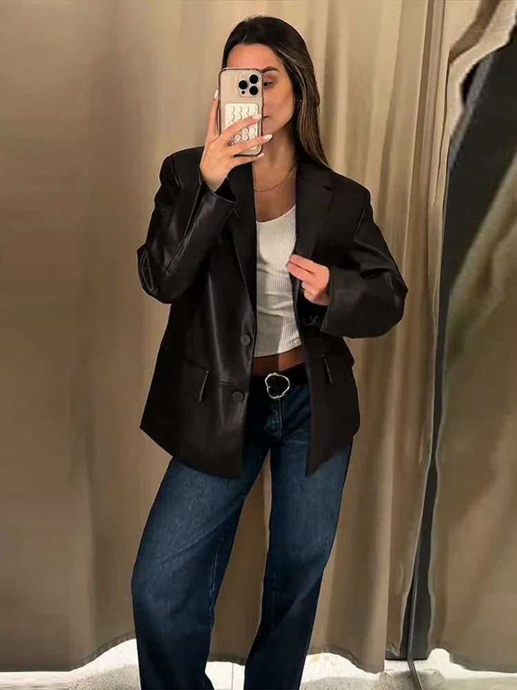 Veganer Lederblazer