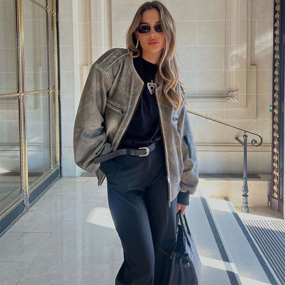 NYC Leder Jacke