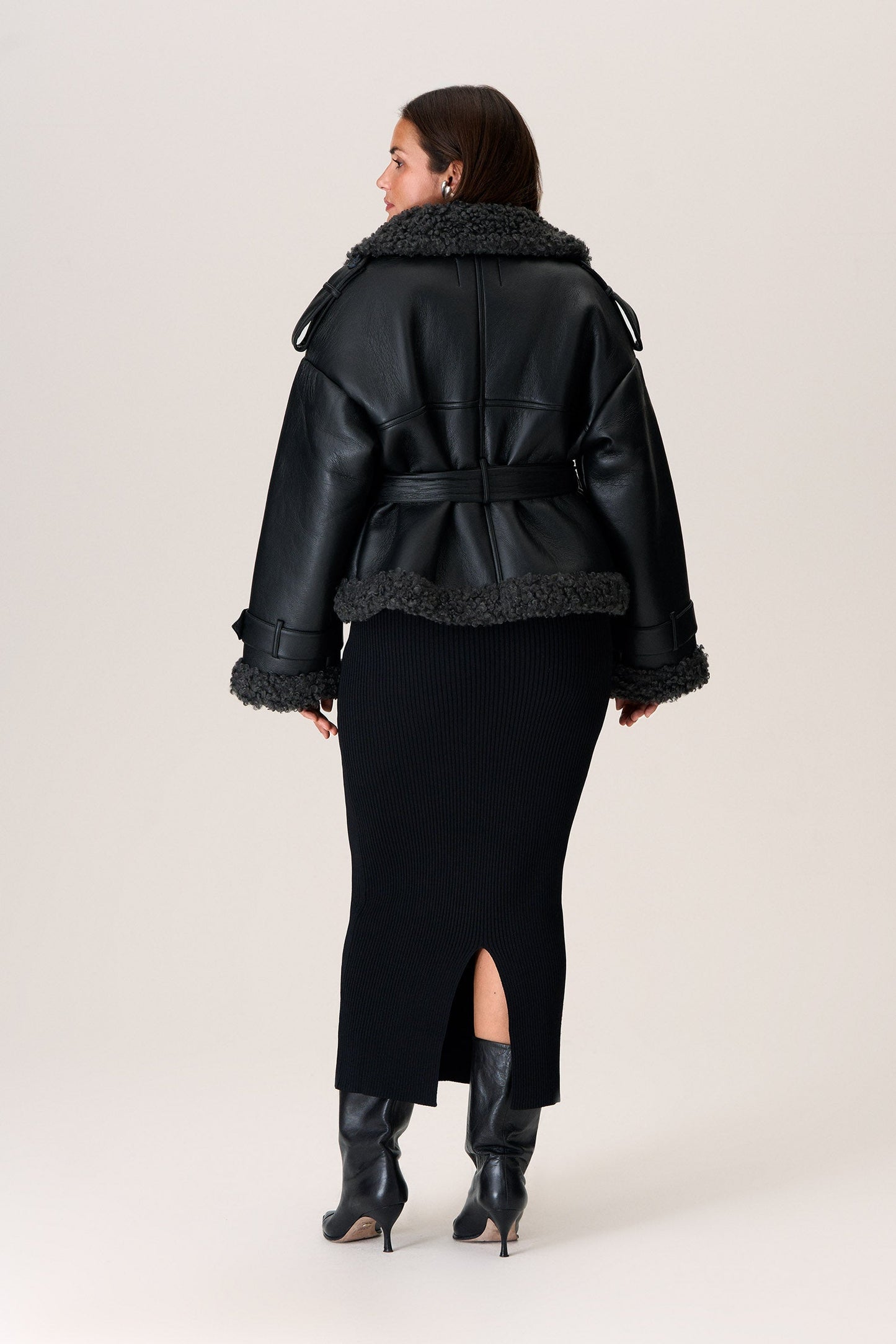 Stylische Jacke mit Gürtel