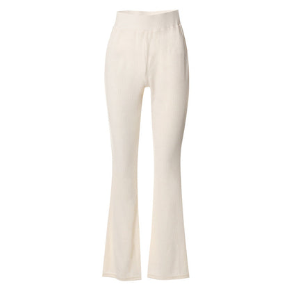 High-Waist Elastic Long Pants