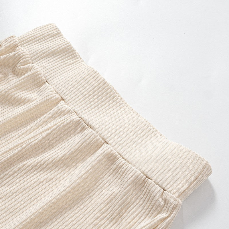 High-Waist Elastic Long Pants