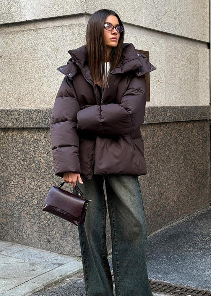 Steppjacke mit abnehmbarer Kapuze