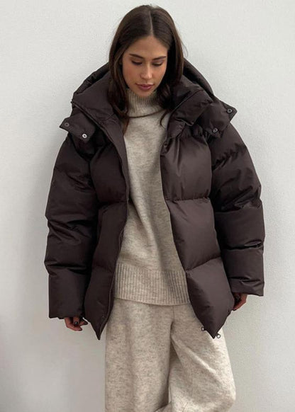 Steppjacke mit abnehmbarer Kapuze