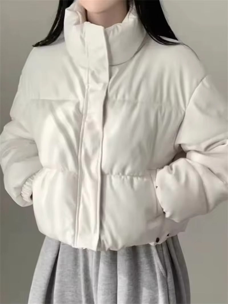 Kunstleder Steppjacke