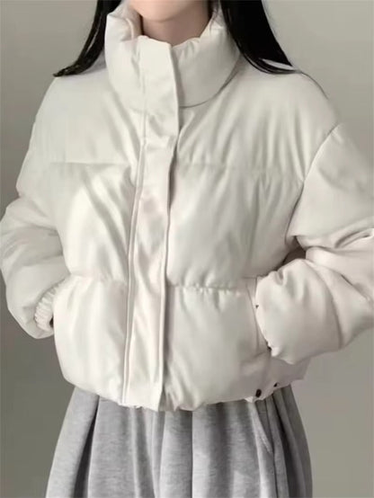 Kunstleder Steppjacke