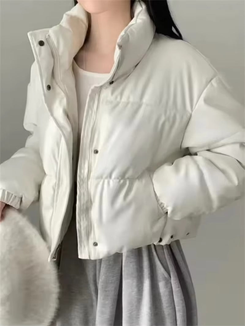 Kunstleder Steppjacke