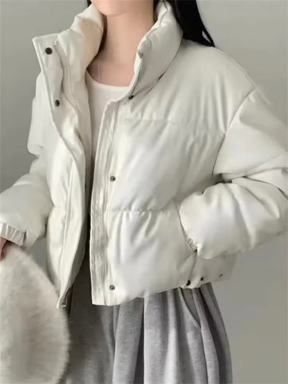 Kunstleder Steppjacke