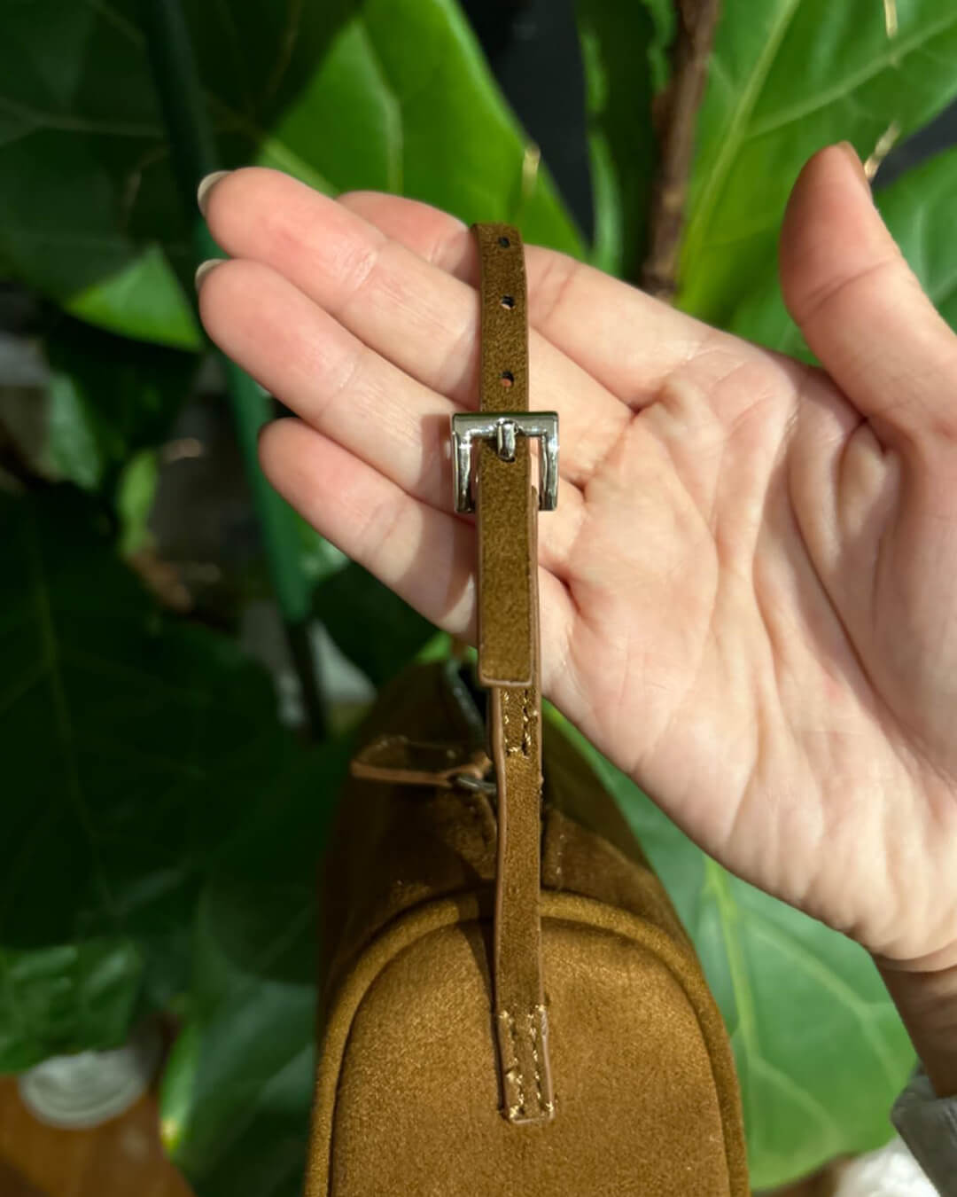 Wildleder Mini Schultertasche