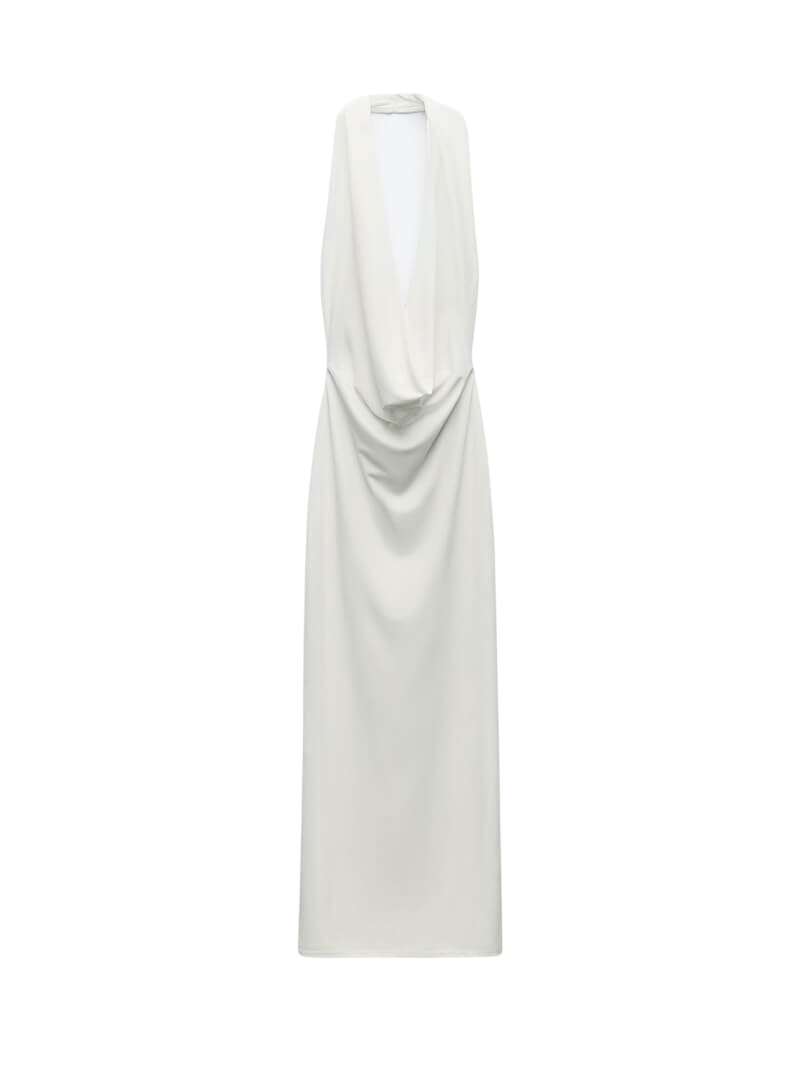 V - Ausschnitt Maxikleid