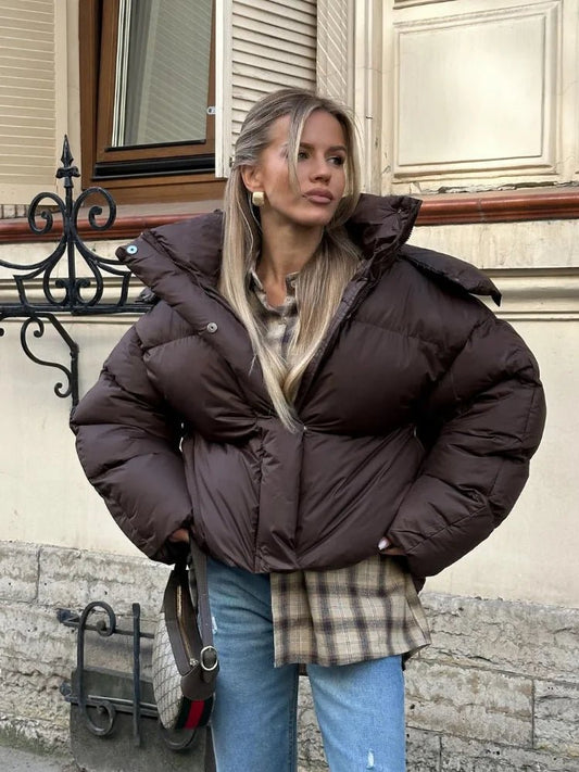 Kurze Kapuzen - Steppjacke