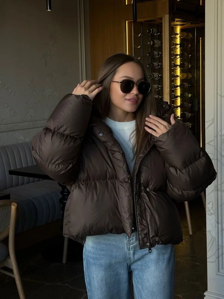 Kurze Kapuzen - Steppjacke
