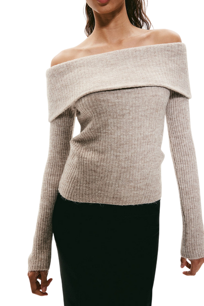 Schulterfreier Pullover