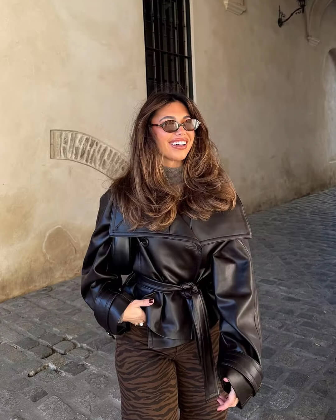 Nina Lederjacke
