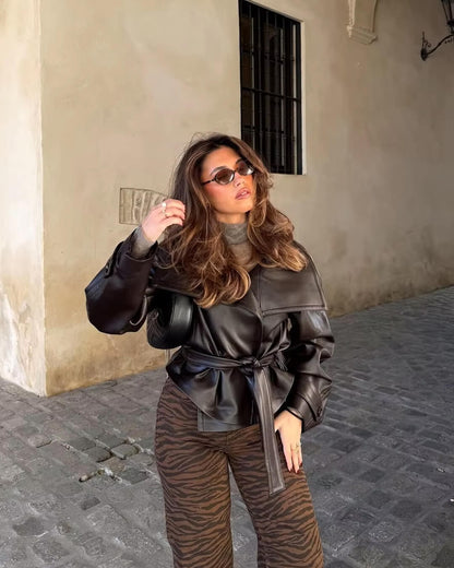 Nina Lederjacke