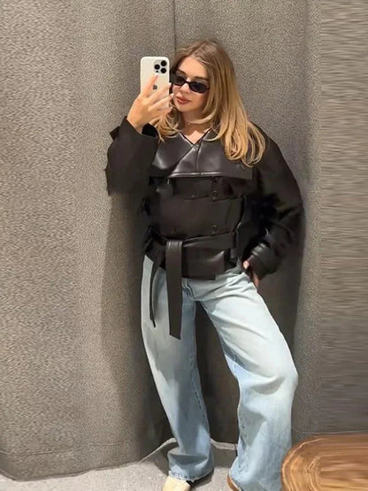 Nina Lederjacke