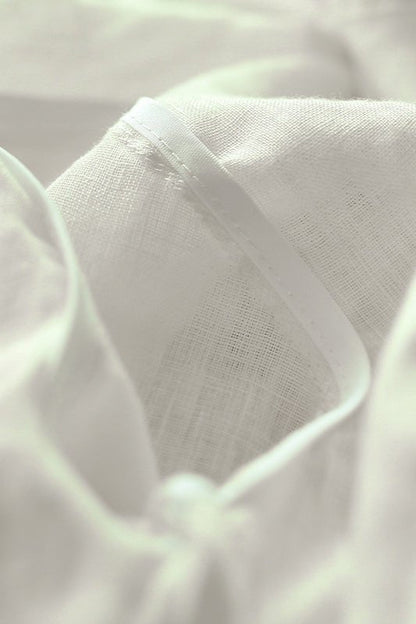Beatrice Leinen Loose-Fit Langarmbluse
