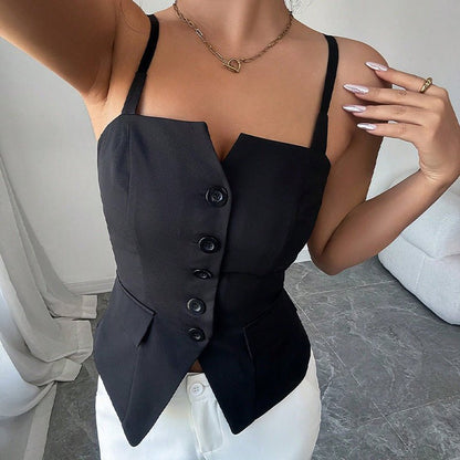 Bridget taillierte ärmellose Bluse Top
