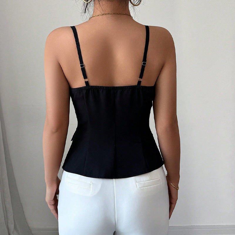 Bridget taillierte ärmellose Bluse Top