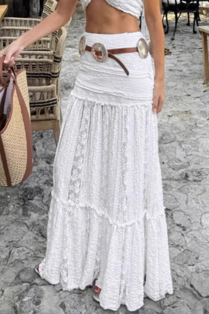 Brianna Tiered Lace Maxi Skirt