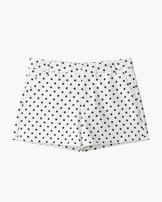 Jillian Polka Dot Mid-Rise Shorts