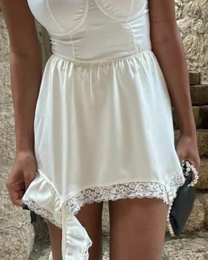 Susan Satin Asymmetrischer Midirock