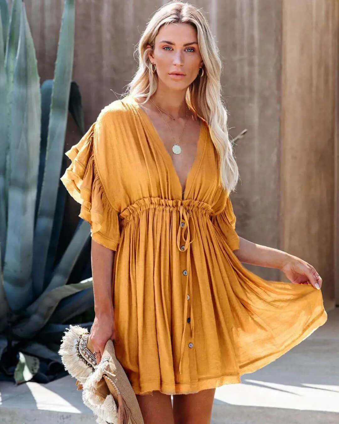 Babydoll Boho Mini Dress