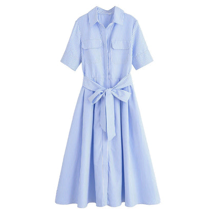 Ariane Hemdblusenkleid midi mit Gürtel